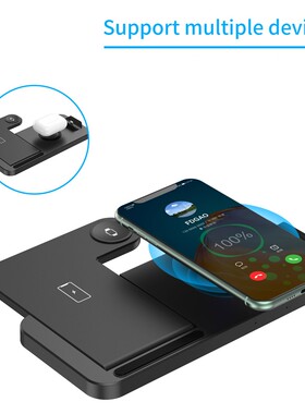 FDGAO 15W Qi Wireless Charger Stand Dock For iPhone 12 11 X