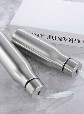 500ml/1000ml Stainless Steel Water Bottle with Handle Portab