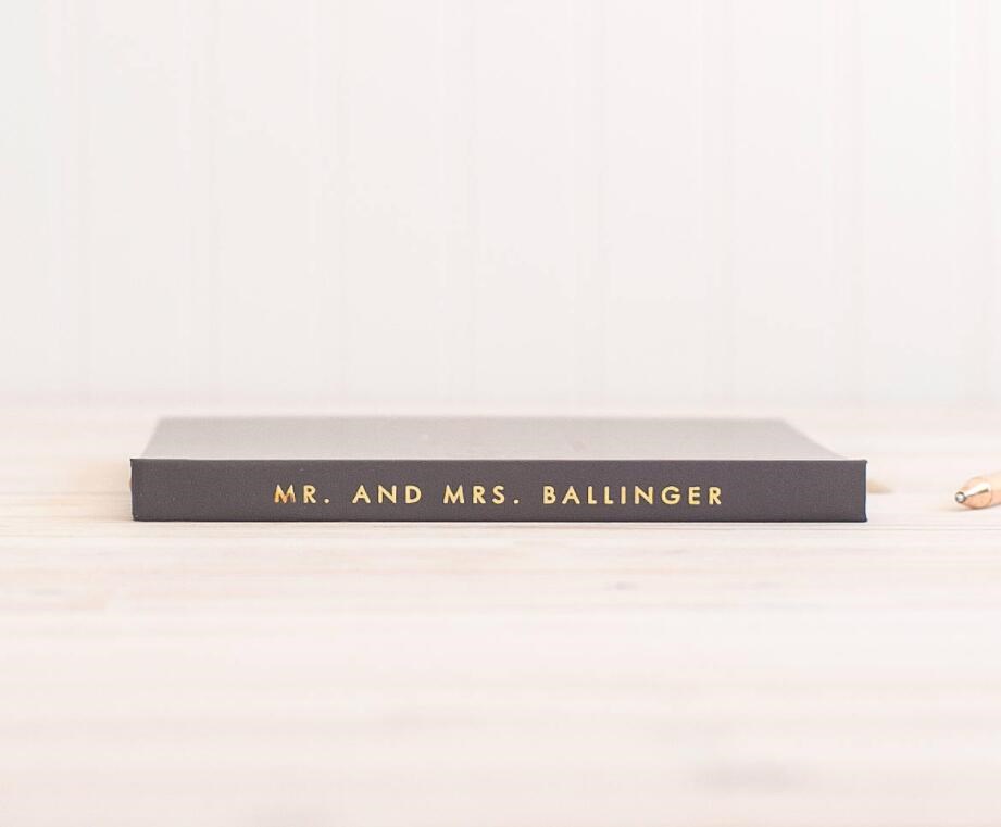 personalized names hardcover Wedding Guest Book with Real G - 图0