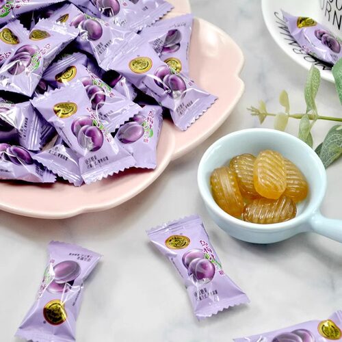 徐福记果汁夹心硬糖500g乌梅汁味混合散装结婚庆喜糖果酸甜零食 - 图2