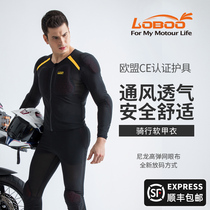 LOBOO radish motorcycle protective clothing riding for summer locomotive anti-fall rider protective gear soft-suit pants suit