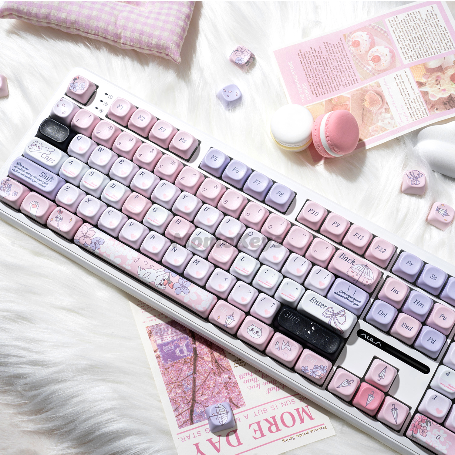MomoKeys喵键社落樱笺MOA高度五面热升华FC高度高颜值小全套键帽 - 图3