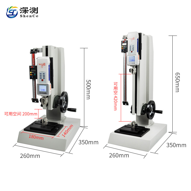 深测弹簧拉力压力试验机数显拉伸计橡胶抗压强度拉拔测试仪手动摇-图2