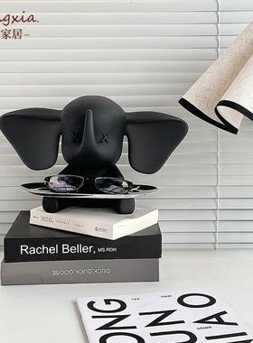 上下家居【小飞象】托盘摆件入户玄关门桌面收纳轻奢高级感装饰品