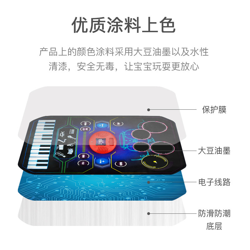 架子鼓初学者音乐毯男孩早教电子琴 承惠架子鼓