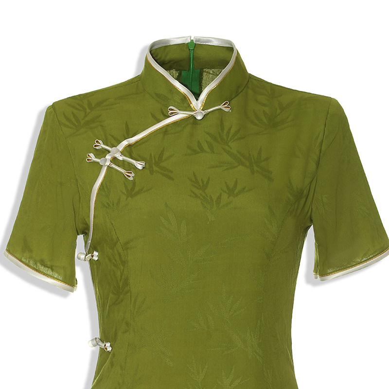 春夏民国风立领盘扣年轻款日常裙子 吾伴你旗袍