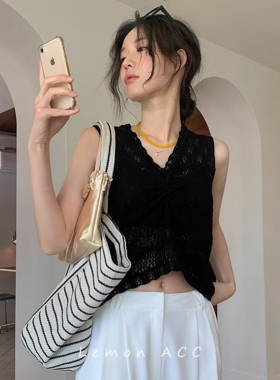 韩版小众天然石黄玉髓玛瑙串珠项链女夏日ins简约复古锁骨链颈链