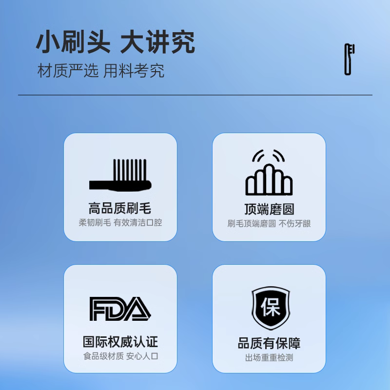 六月初适配Usmile电动牙刷头F10PRO成人情侣替换头精选刷毛-图1