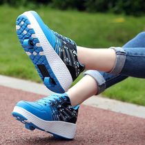 Storm Shoeshoe Boy Student Riot Walking Shoes Children Double Wheel Shiny Light Wheel Sliding Shoes Boy Girl Single Wheel With Wheels Sport