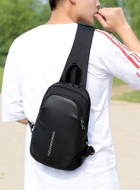 Waterproof Chest Bag Simple USB Charging Men's Shoulder Mes