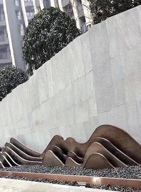 不锈钢假山雕塑定制镂空切片大型户外水景园林山形造景摆件