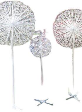 户外不锈钢蒲公英雕塑铁艺发光镂空花朵园林摆件草坪美陈装饰景观