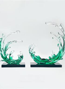 创意树脂高级感透明玄关家居摆件电视柜桌面酒柜客厅办公室装饰品