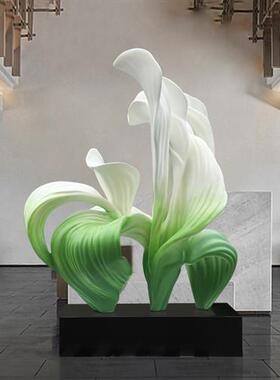 酒店大堂玻璃钢装饰工艺品客厅玄关家居大型落地雕塑抽象艺术摆件