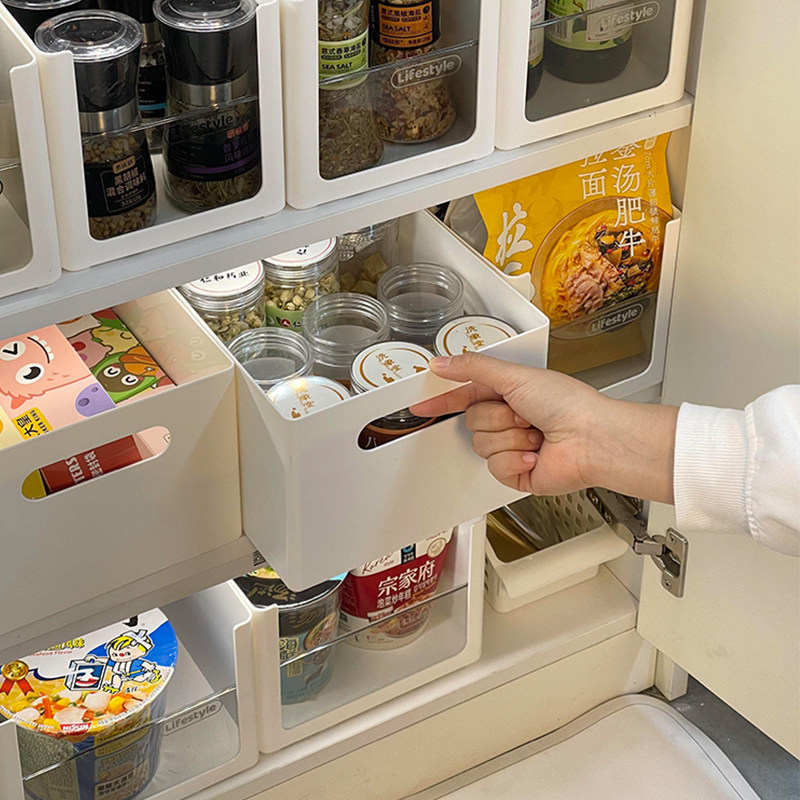 【家居好物】橱柜收纳盒分类抽屉盒厨房桌面杂物整理盒零食储物盒,淘宝优惠券,粉丝福利购,淘宝优惠卷