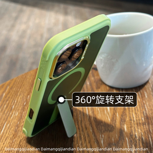新款适用苹果17e手机壳磁吸旋转支架iphone17promax肤感17pro磨砂16p外壳防摔15高级感14气囊情侣13防指纹air - 图1