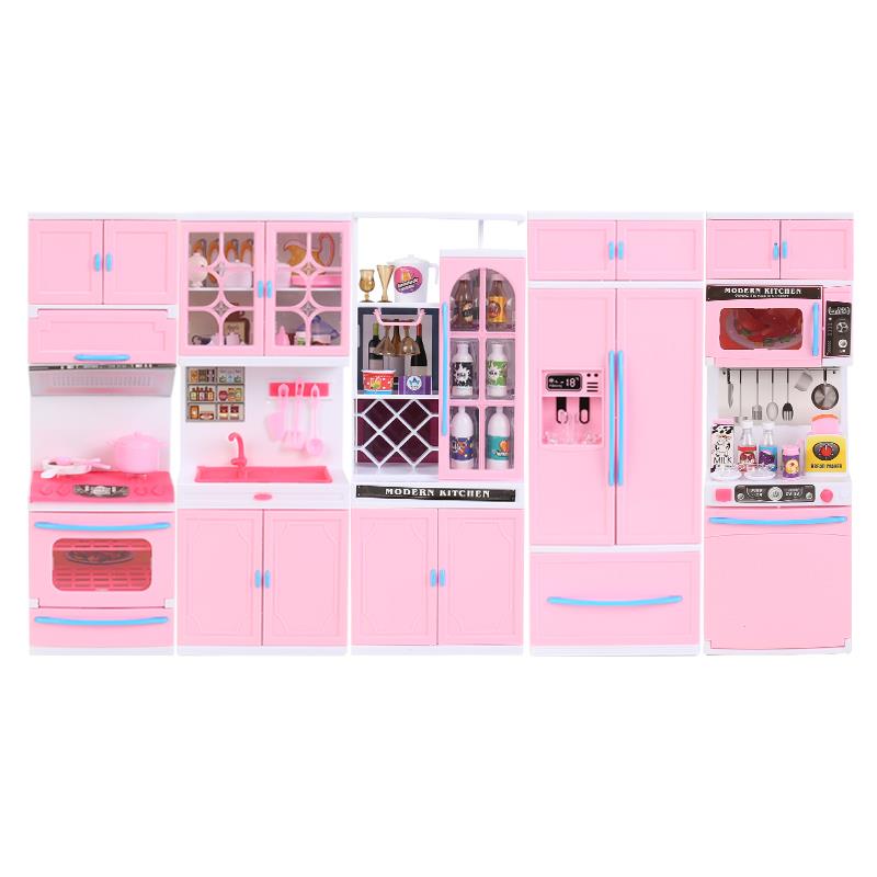 迷你厨房玩具套装仿真厨具冰箱酒柜儿童过家家做饭女孩儿童节礼物 - 图3