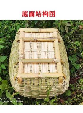 拜祖公竹篮子竹筐竹制品精致竹编提篮水果篮子竹篮收农村土篮子
