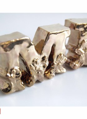 现货德国keramik镀金字母装饰