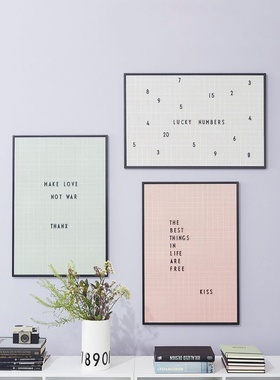 彩色墙壁留言板掛板／字母