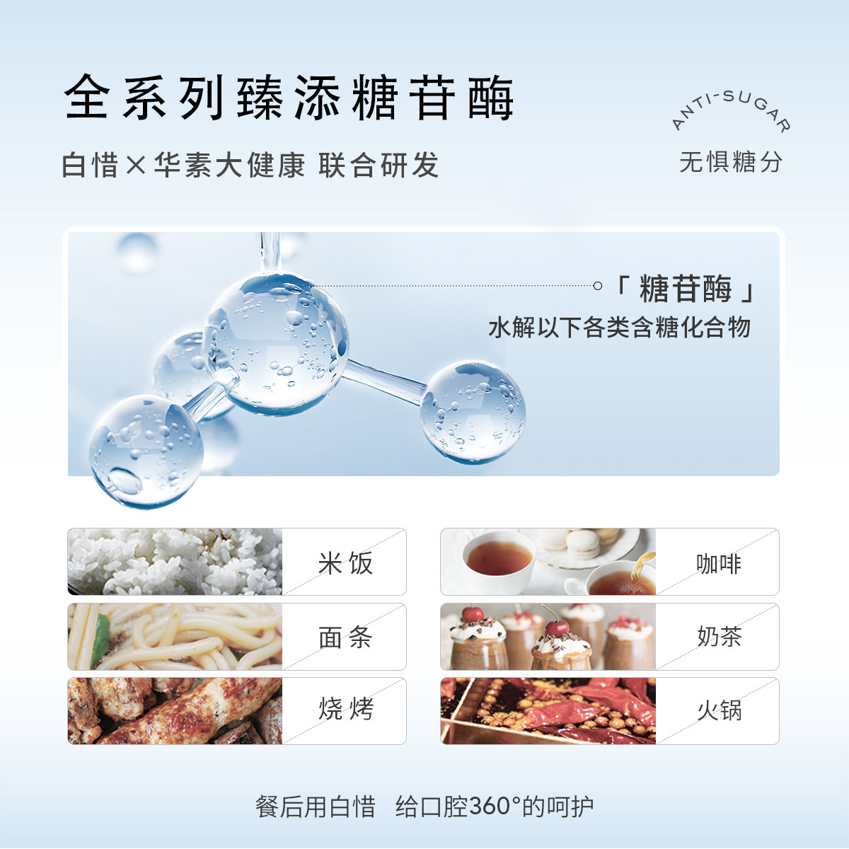 白惜漱口水便携牙结石除餐后抗糖 白惜漱口水