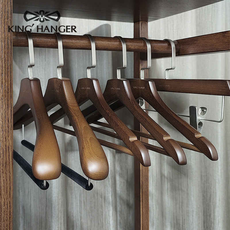 金领结高档复古实木衣架衣柜衣帽间专用无痕木质家用挂衣护型衣撑,淘宝优惠券,粉丝福利购,淘宝优惠卷