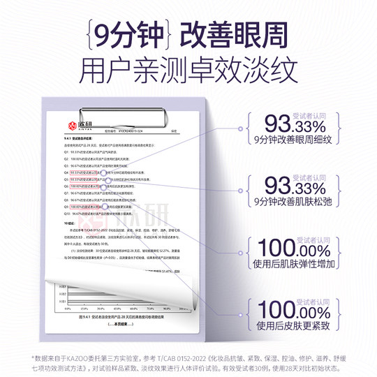 【陈妍希代言】KAZOO可逐冻干眼膜淡化细纹眼袋紧致抗皱眼膜贴b