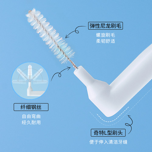 医洁L型牙缝刷超细正畸专用齿间刷矫正牙齿牙刷智齿软毛牙间隙刷 - 图1