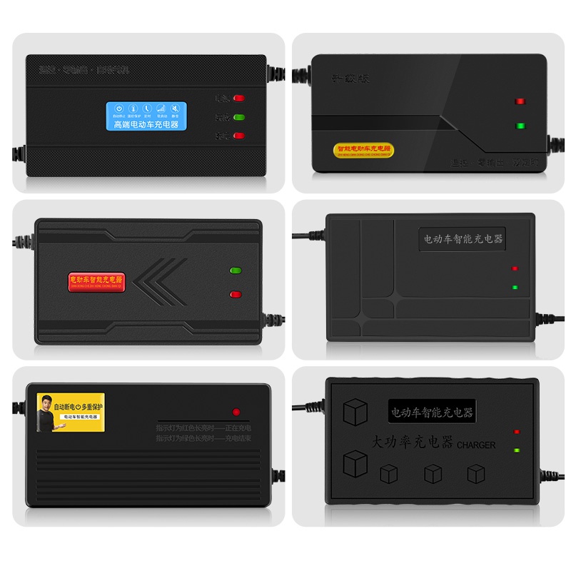 智能电动车电瓶充电器60V12AH20AH30AH50AH超威天能爱玛三轮车等 - 图0