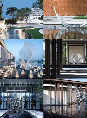 不锈钢雕塑定制大型户外镜面圆环鹿金属发光镂空学校园林广场摆件