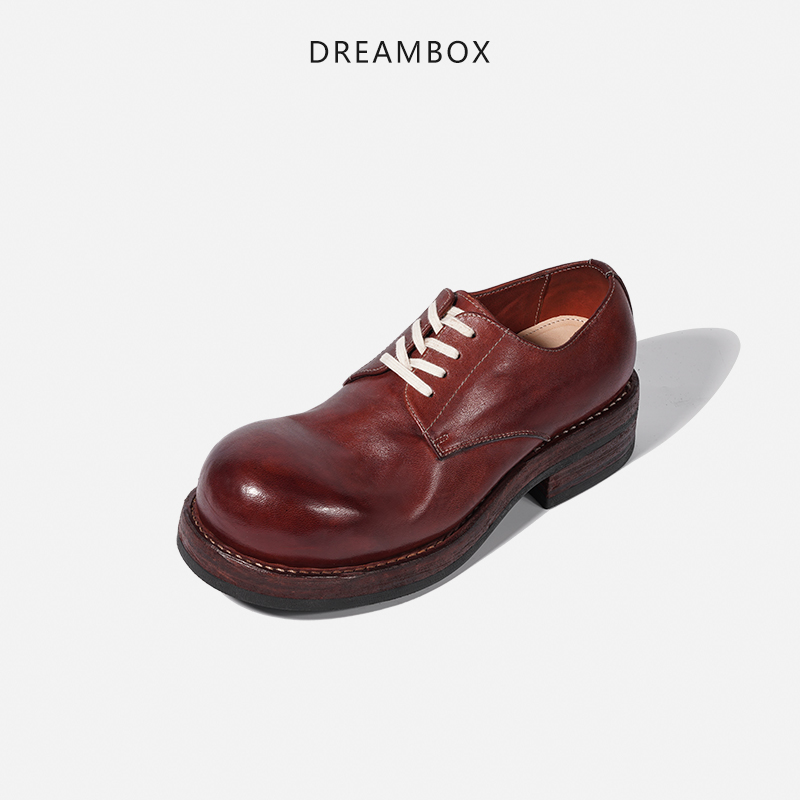 dreambox钧博高档马皮米奇鞋女鞋vibram防滑耐磨真皮底休闲小皮鞋-图0