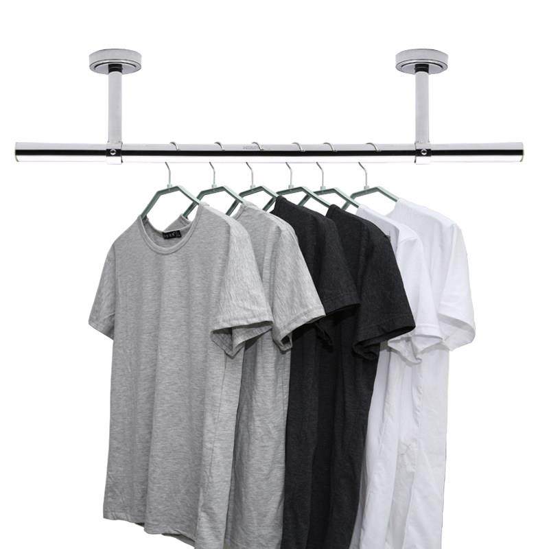 304晾衣杆阳台家用顶装固定式晒衣杆单双杆墙上打孔吊杆挂凉衣架,淘宝优惠券,粉丝福利购,淘宝优惠卷