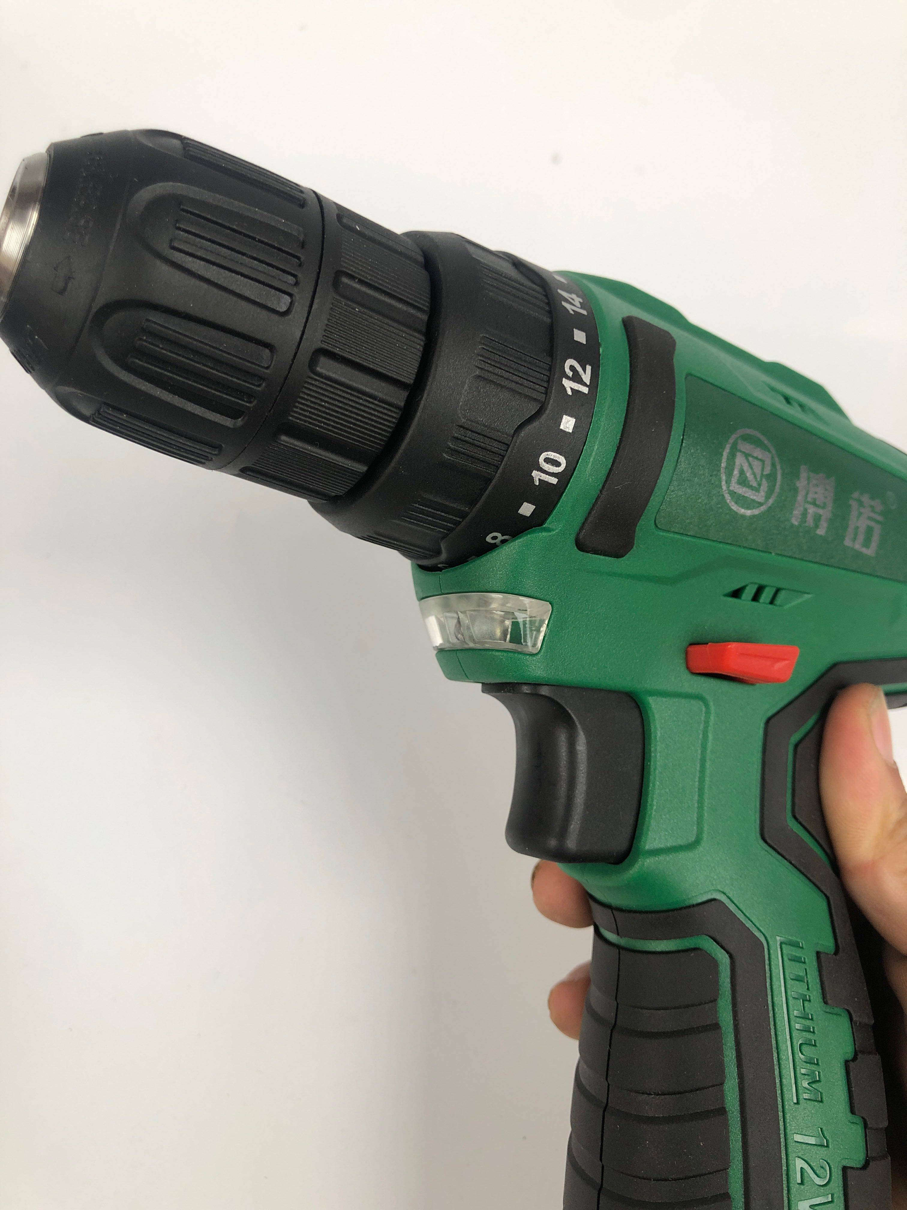 锂.博诺充电电钻12v双速机手锂电手枪钻电动电钻螺丝刀电起子钻