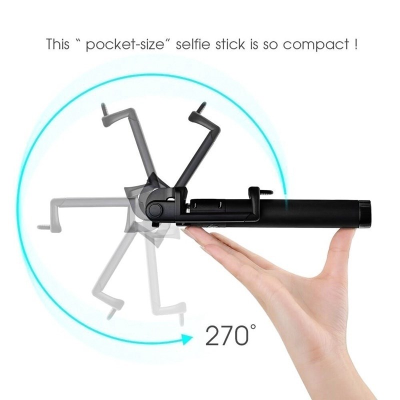 Extendable Wired Monopod Selfie Stick For iPhone 12 Mini 11 - 图0