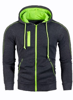 New men's casual cardigan Hooded Sweater youth jacket