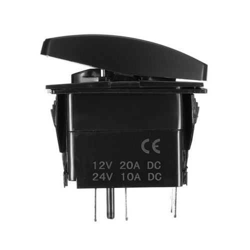 1x 20A/12V 10A/24V Car Boat Rocker Switch 5pin Red Blue Oran - 图3