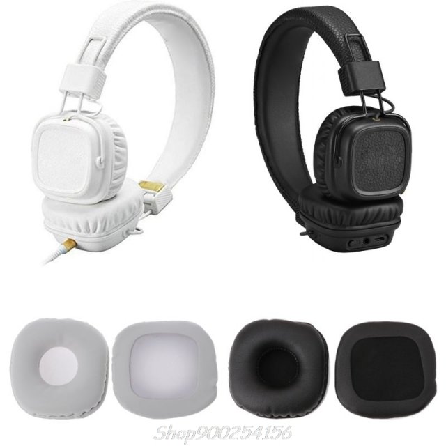 Leather Headphone Ear pads for MARSHALL MAJOR I II Earbud Ea - 图0