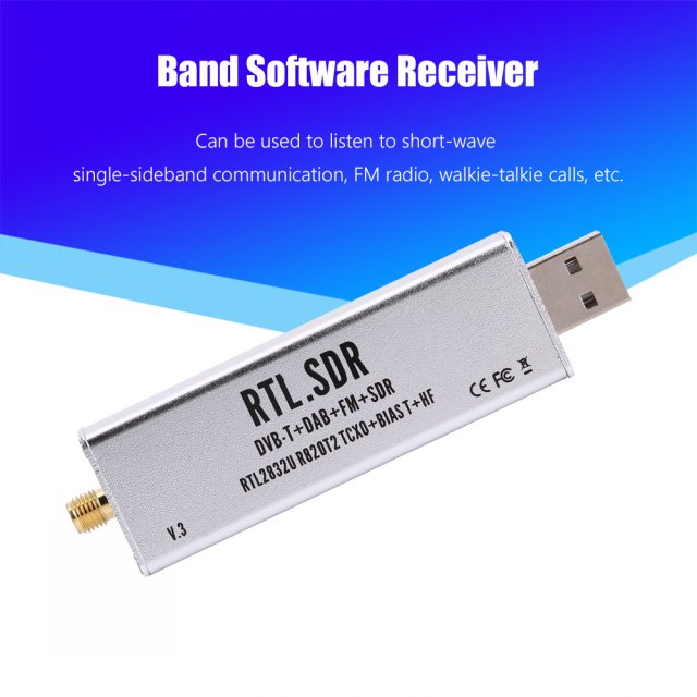 For RTL-SDR Blog RTL SDR V3 R820T2 RTL2832U 1PPM TCXO SMA RT - 图0