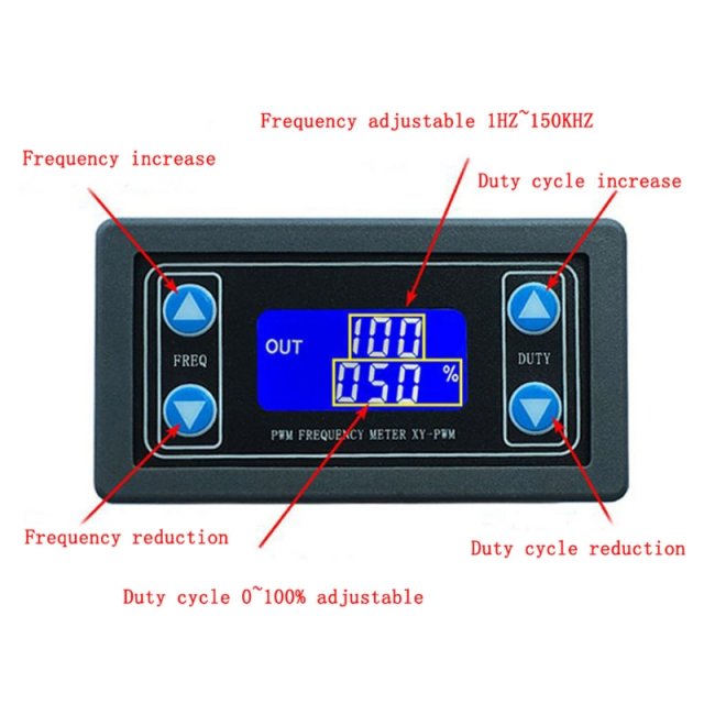 1HZ-150KHZ PWM Pulse Frequency Duty Cycle Adjustable Module - 图2