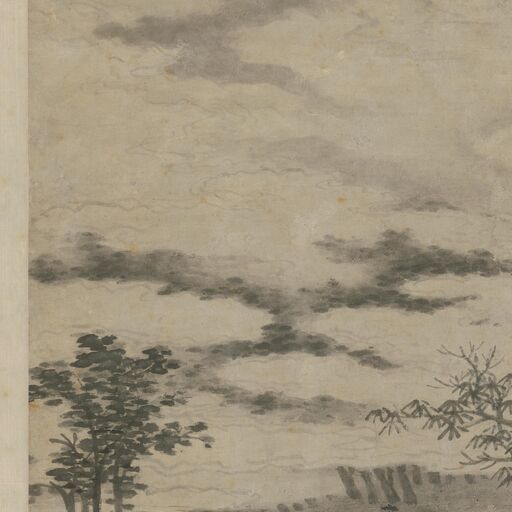 1:0.7明 沈周 云山图 真迹复制品北京故宫藏山水画名作临摹装饰画 - 图2