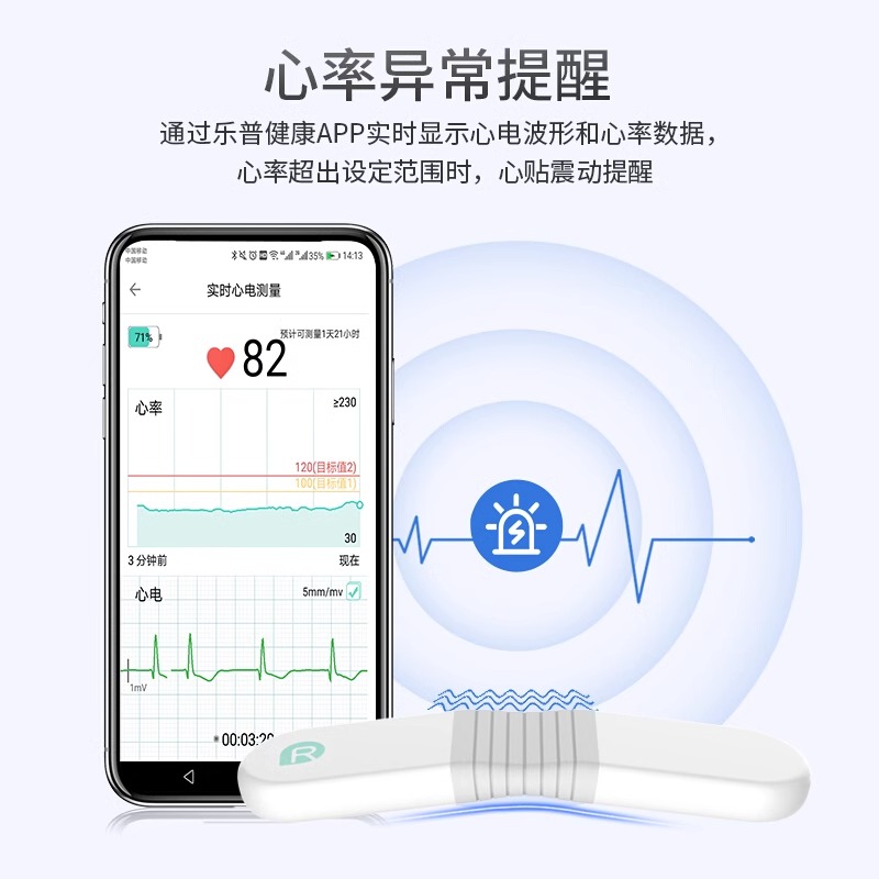 乐普动态心电检测仪ER1运动跑步智能家用心率心脏心电图监护仪 - 图0