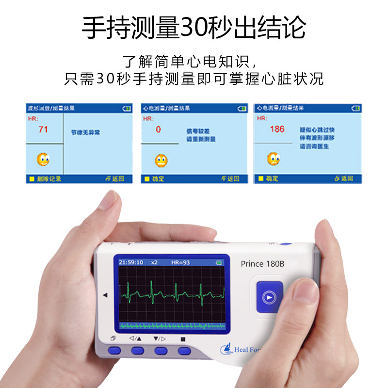 力康心电检测仪心电图机心电仪心脏监护家用心电监护仪 - 图0