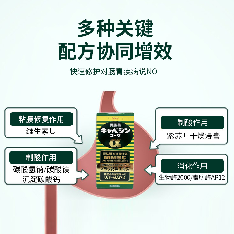 日本进口KOWA兴和健胃药300粒养胃调理肠胃药品胃酸胃痛消化不良 - 图3