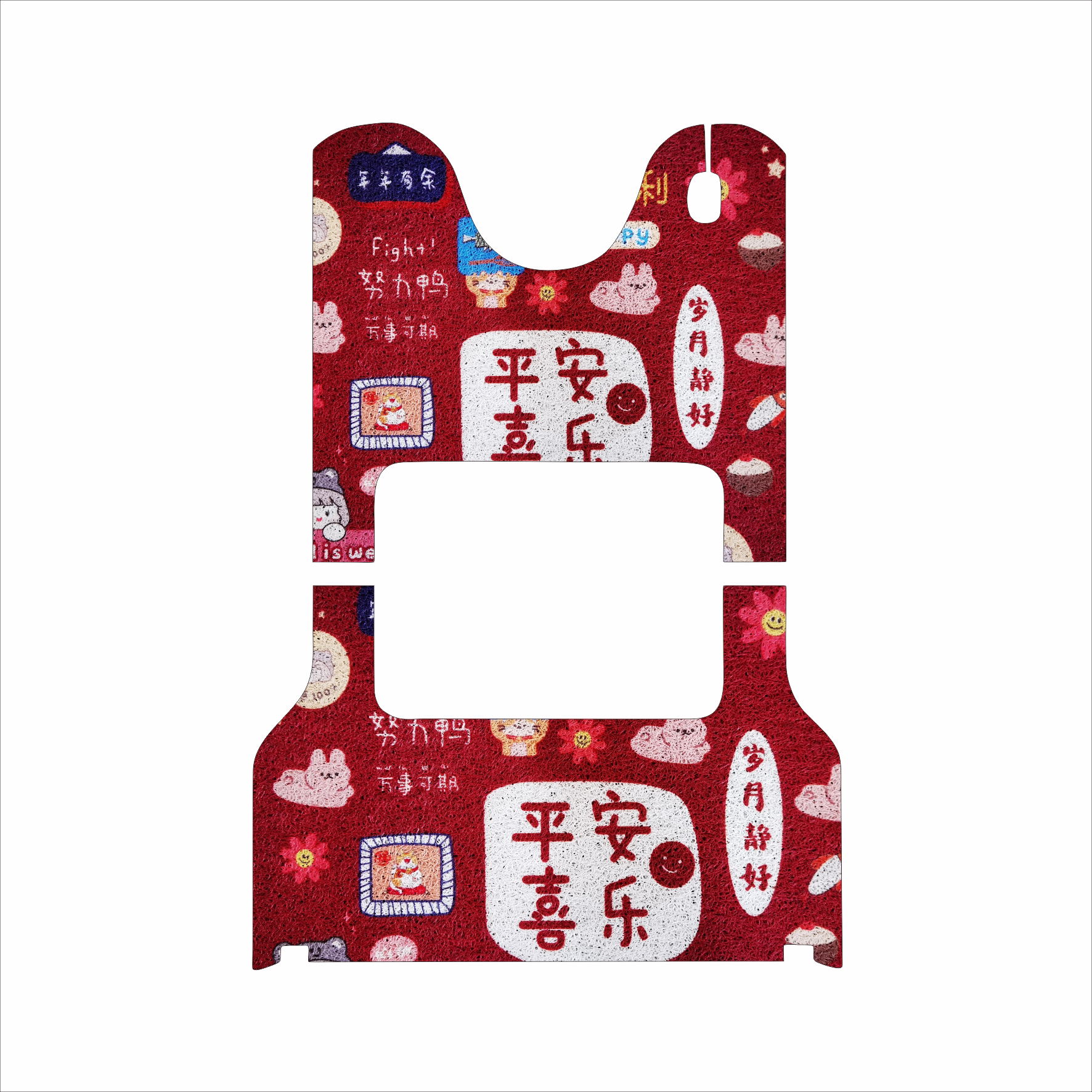 优米UM1200DZK-7电动三轮车脚垫防水专用脚踏垫防滑丝圈脚踩垫