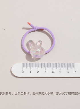 女童不伤发透明爱心水晶球发圈