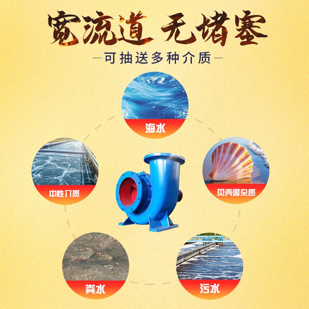 抽水机大型柴油机水泵浇地灌溉泵12寸14寸防洪排涝混流泵250hw-8 - 图1