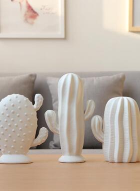 24款北欧简约陶瓷植物仙人掌摆件家居饰品酒柜欧式创意简约现代工