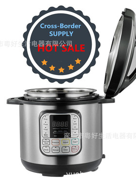 美规110V电压力锅Pressure cooker英文跨境电商家用6升压力锅现货