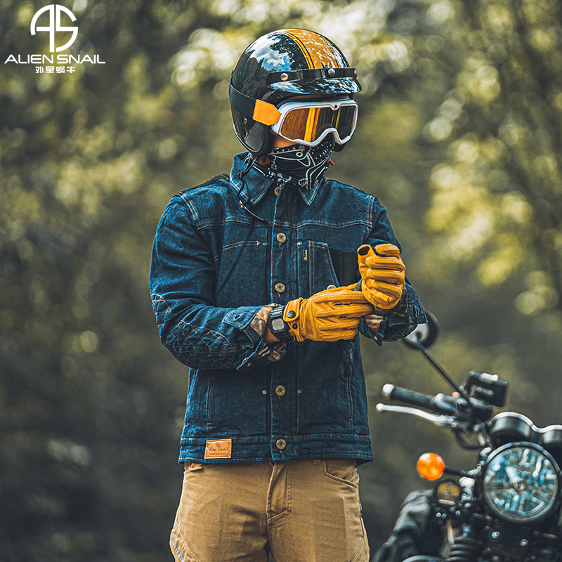 外星蜗牛摩托车男凯旋哈雷骑行服 外星蜗牛车品赛车服