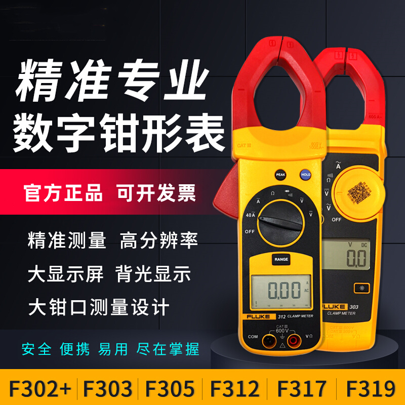 F301/F302 /F305/F312/F317/F319/F362/F381钳形表771 - 图0